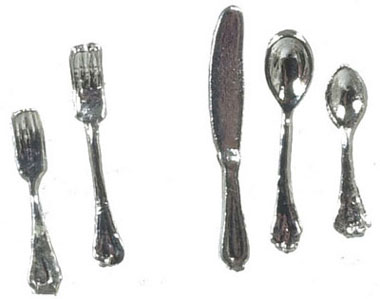 Dollhouse Miniature Flatware/Set Of 3